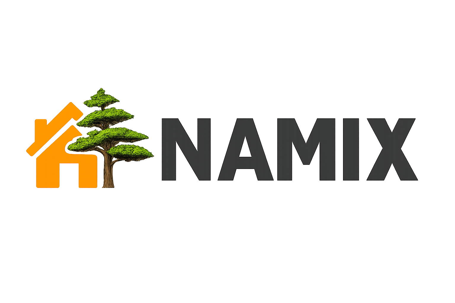 NAMIX — mājas un koka simbols